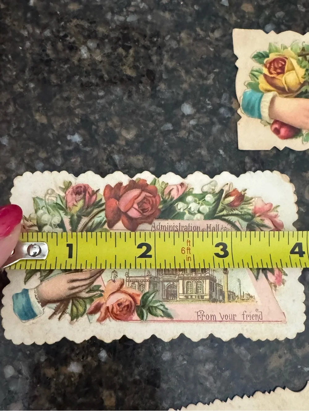 7 Antique Victorian 1893 Chicago Worlds Fair Die Cut Friendship Calling Cards